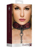 Ouch! Luxury Collar W/Leash - Burgundy