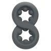 Alpha Liquid Silicone Beaded Crazy-8 Ring
