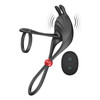 Cock Power Remote Control Cockring & Ball Cinch- Black
