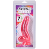 Doc Johnson Crystal Jellies Curved Realistic Cock W/Balls 7' Pink