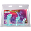 Doc Johnson Crystal Jellies Curved Anal Trainer Set - Teal