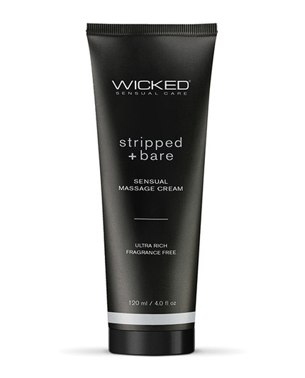 Wicked Massage Cream Stripped + Bare 4oz. bottle