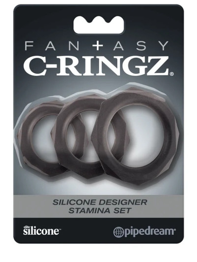 Fantasy C-Ringz Silicone Designer Stamina Set - Black