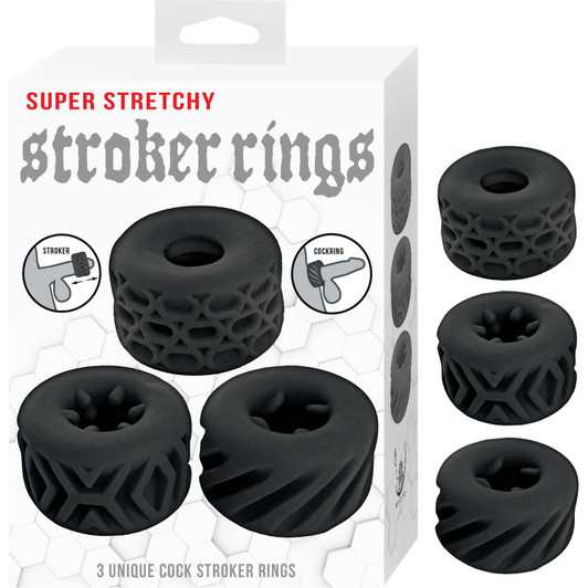Nasstoys Super Strechy Stroker Rings - Black
