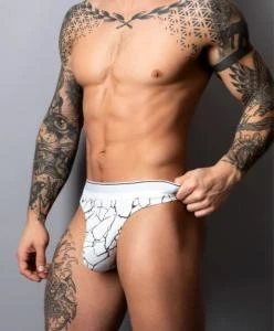 Soo Cumfy Thong - Blk/Wht L/XL