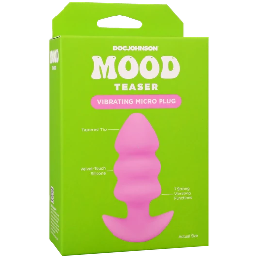 Doc Johnson Mood Teaser Vibrating Plug - Pink