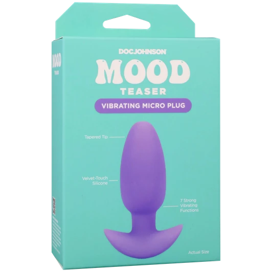 Doc Johnson Mood Teaser Vibrating Plug - Lavender