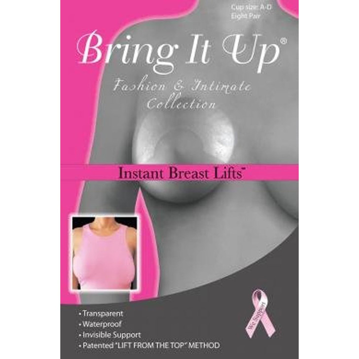 Bring It Up Original Breast Lifts - A-D Cup - Pack of 8 box/packaging front view