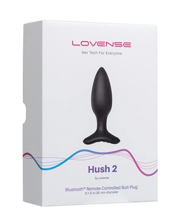 Lovense Hush 2 1.5" Butt Plug box/packaging