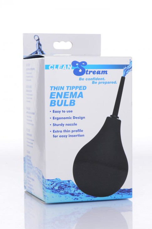 Clean Stream Thin Tip Silicone Enema Bulb, box/packaging