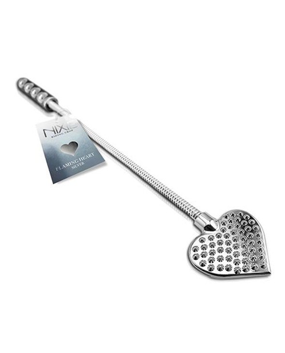Nixie Stainless Steel Heart Riding Crop, product