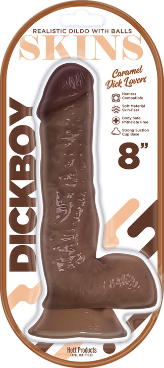 Dickboy Skins Realistic Dildo with Balls 8"