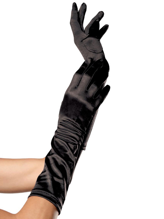 Satin Gloves in Black, product