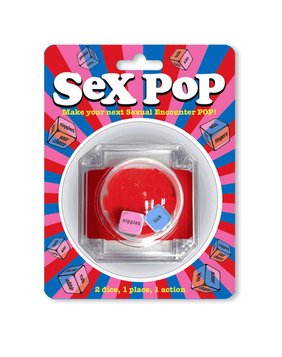Sex Pop Popping Dice Game, box/packaging front view