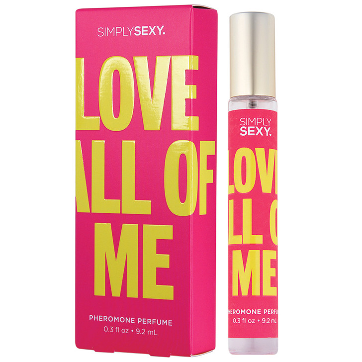 Simply Sexy Pheromone Perfume-Love All Of Me 0.3oz, box/packaging and product