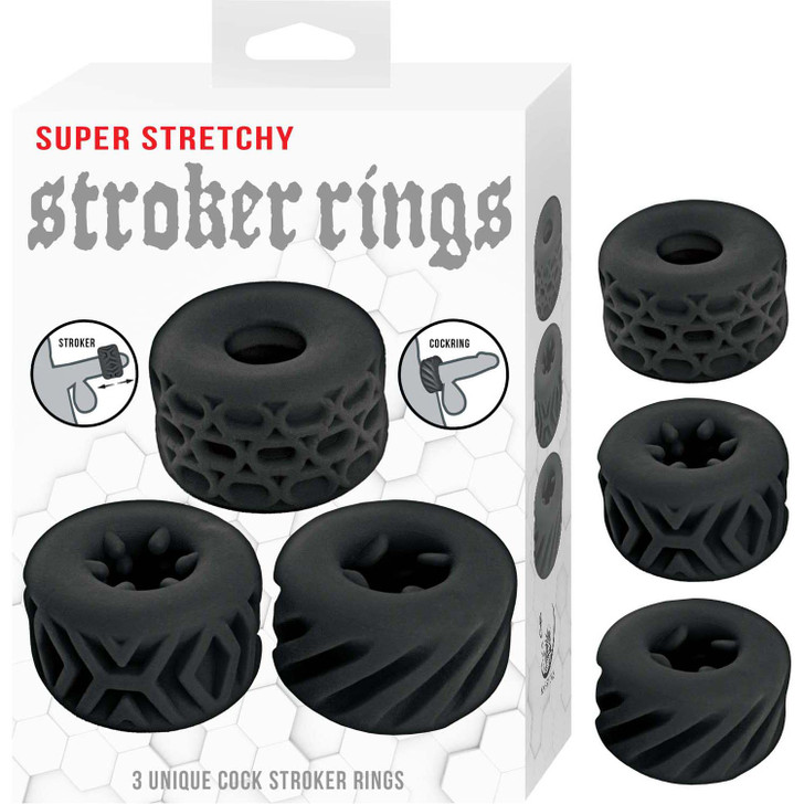 Nasstoys Super Strechy Stroker Rings - Black