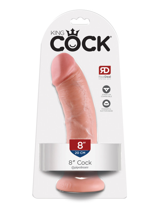 King Cock 8" Flesh packaging