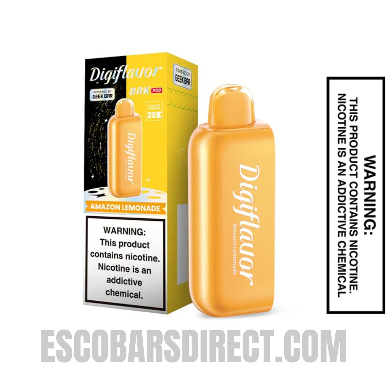 Amazon Lemonade Digiflavor BRK 20K Disposable POD  With Package Box