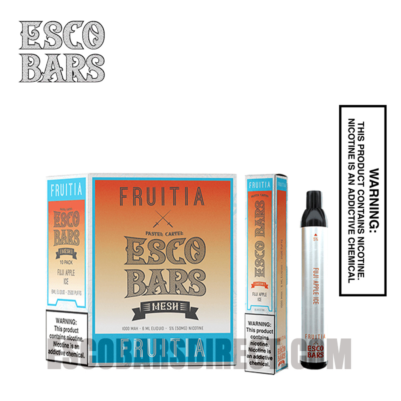 Esco Bar Fuji Apple Ice Fruitia Disposable Vape 2500 Puffs