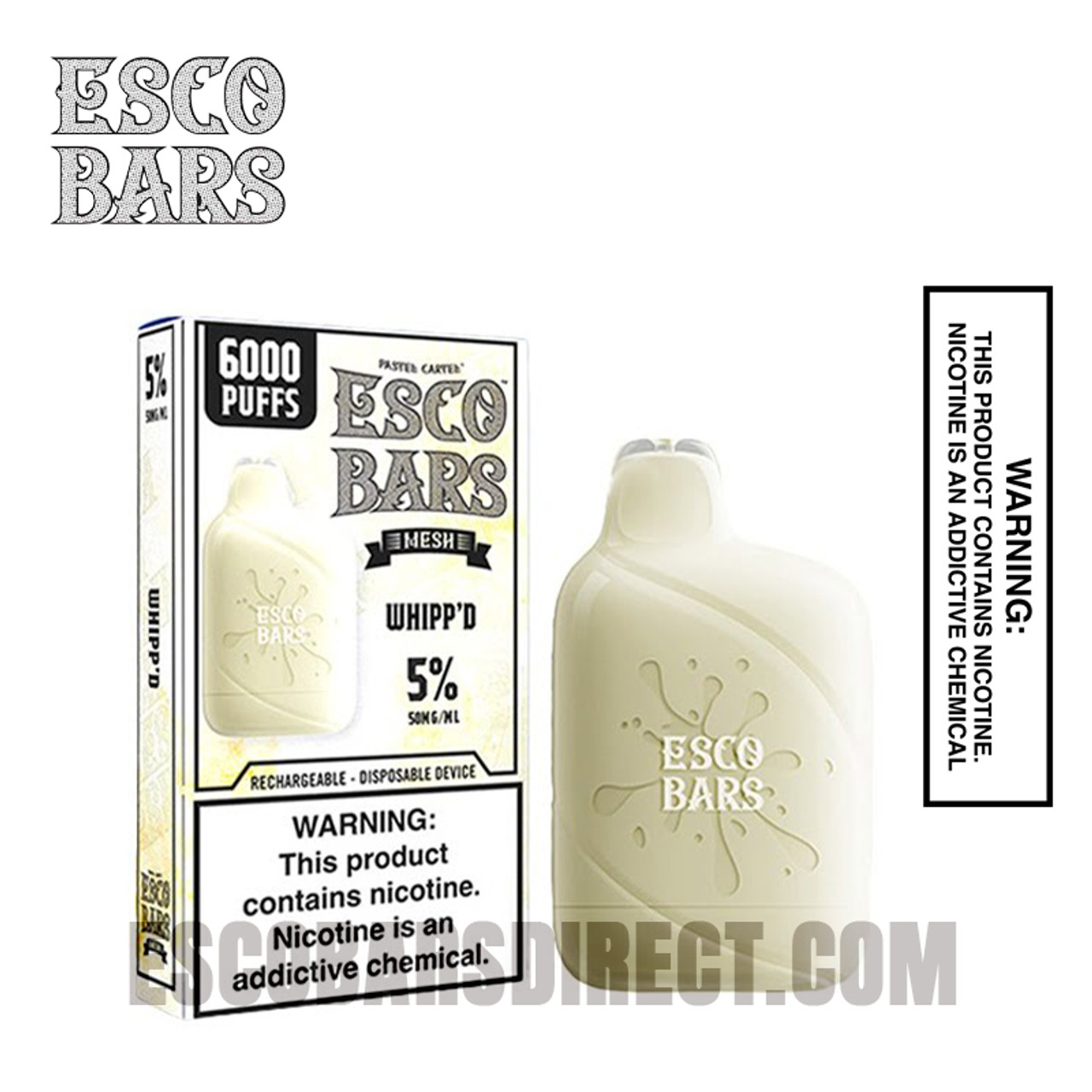 Esco Bar Whippd Mesh Rechargeable Vape 6000 Puffs