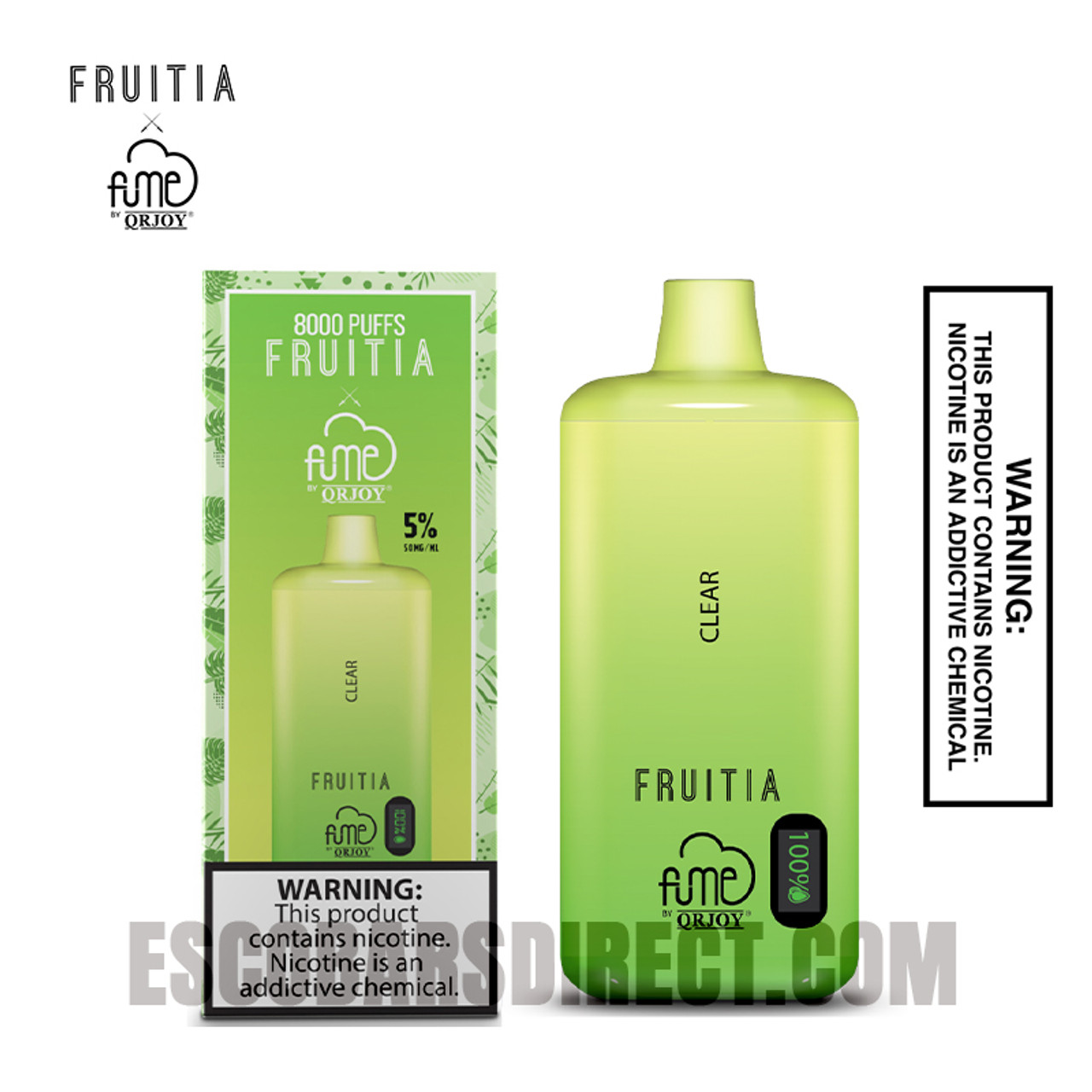 Clear Fruitia X Fume 8000 Puffs Disposable Vape