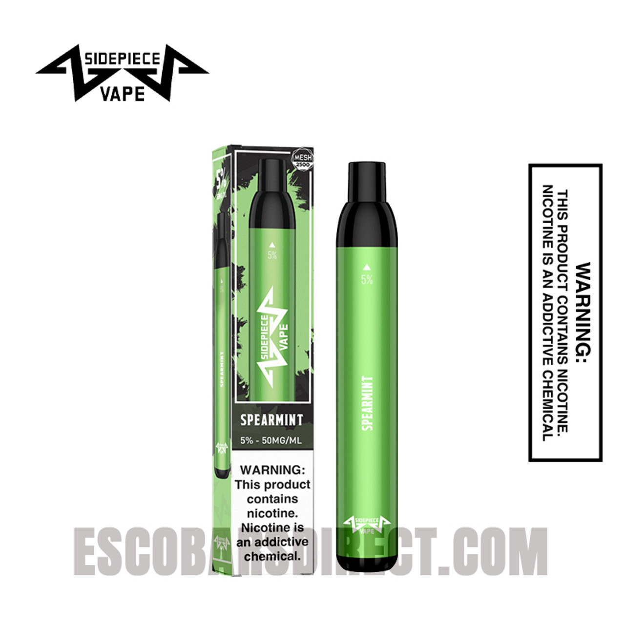 Spearmint Sidepiece SP2500 Disposable Vape - 2500 Puffs