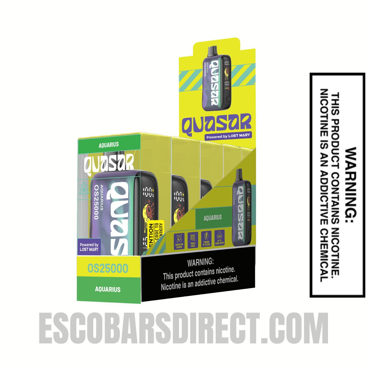 Aquarius Lost Mary Quasar OS25000 Vape With Bundle Pack