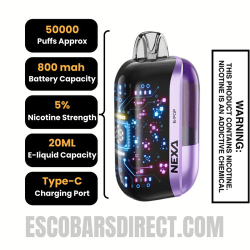 B-Pop Nexa Ultra 50000 Disposable Vape With Package Box
