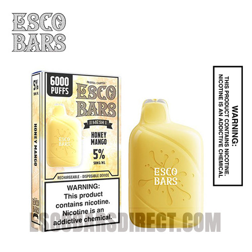 Esco Bar Honey Mango Mesh Rechargeable Vape 6000 Puffs