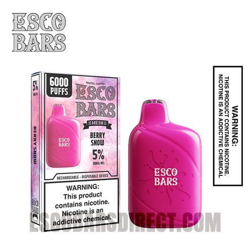 Esco Bar Berry Snow Mesh Rechargeable Vape 6000 Puffs