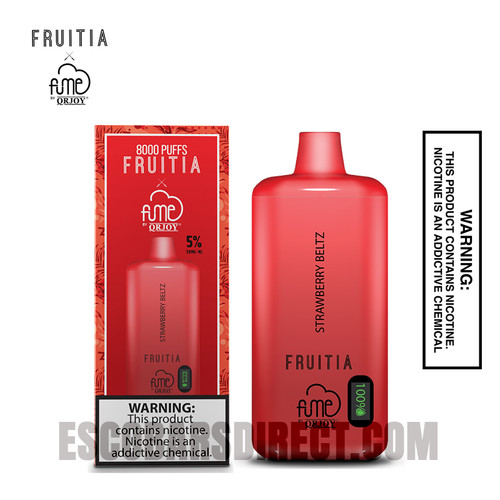 Strawberry Beltz Fruitia X Fume 8000 Puffs Disposable Vape