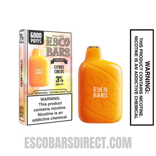 Citrus Circus Esco Bars Mesh Vape 6000 Puffs - 3% Nic