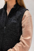 Women's Sweater Fleece Vest | Black Heather