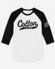 LSS 3/4 Sleeve Baseball Tee | Black & White