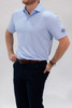 Jubilee Stripe Performance Polo | Cottage Blue