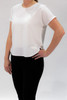 Women's Stretch Crepe Crew | Ivory Chiffon