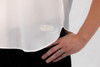 Women's Stretch Crepe Crew | Ivory Chiffon