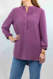 3/4 Sleeve Mauve Crepe Tunic