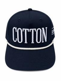 Cotton 3D Rope Cap | Navy & White