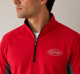Traverse Colorblock Stretch 1/4 Zip Pullover | Red