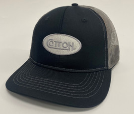 Black & Charcoal - Silver Cotton Hat