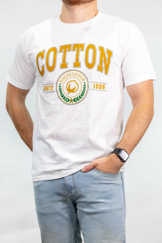 Cotton Crest Tee | White