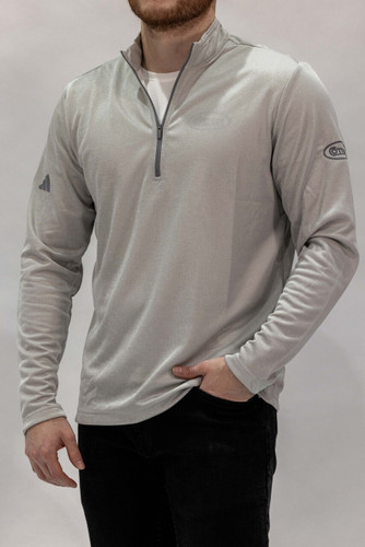 Space Dyed Quarter-Zip Pullover | Heather Grey
