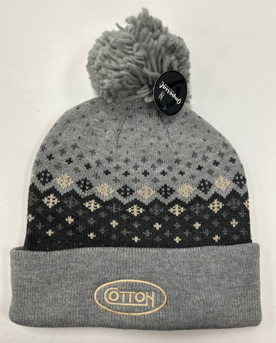 Snowflake Pom Beanie | Grey