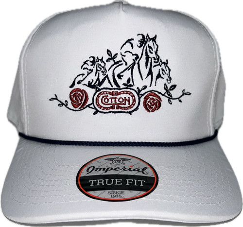 Rodeo Horses Rope Hat | White
