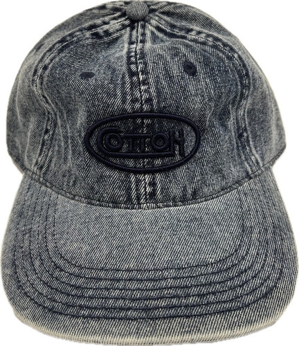 Cotton Oval Unstructured Hat | Denim