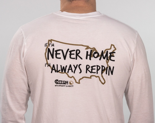 Always Reppin' Long Sleeve Tee | White
