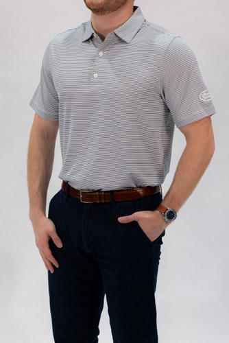 Forge Double Stripe Polo | Polished White