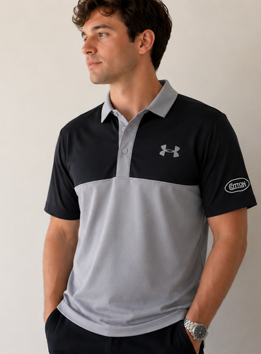 Performance 3.0 Colorblock Polo | Steel & Black