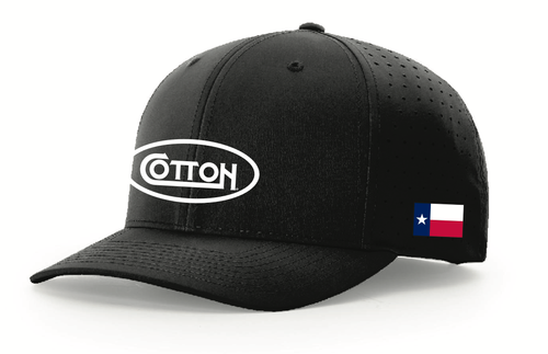 Cotton Oval & TX Flag Performance Rope Hat | Black